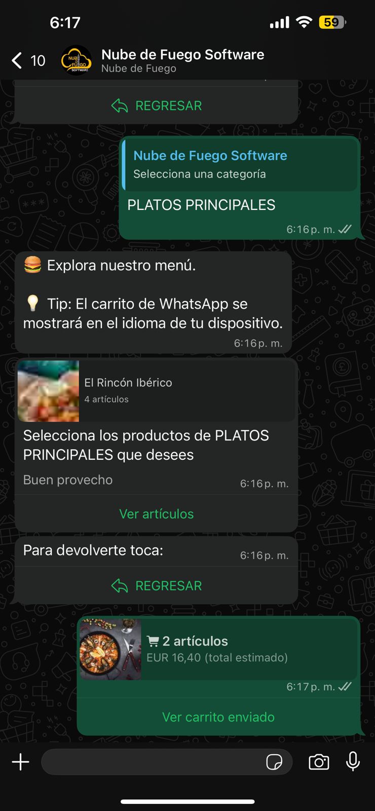 Ordenar por WhatsApp