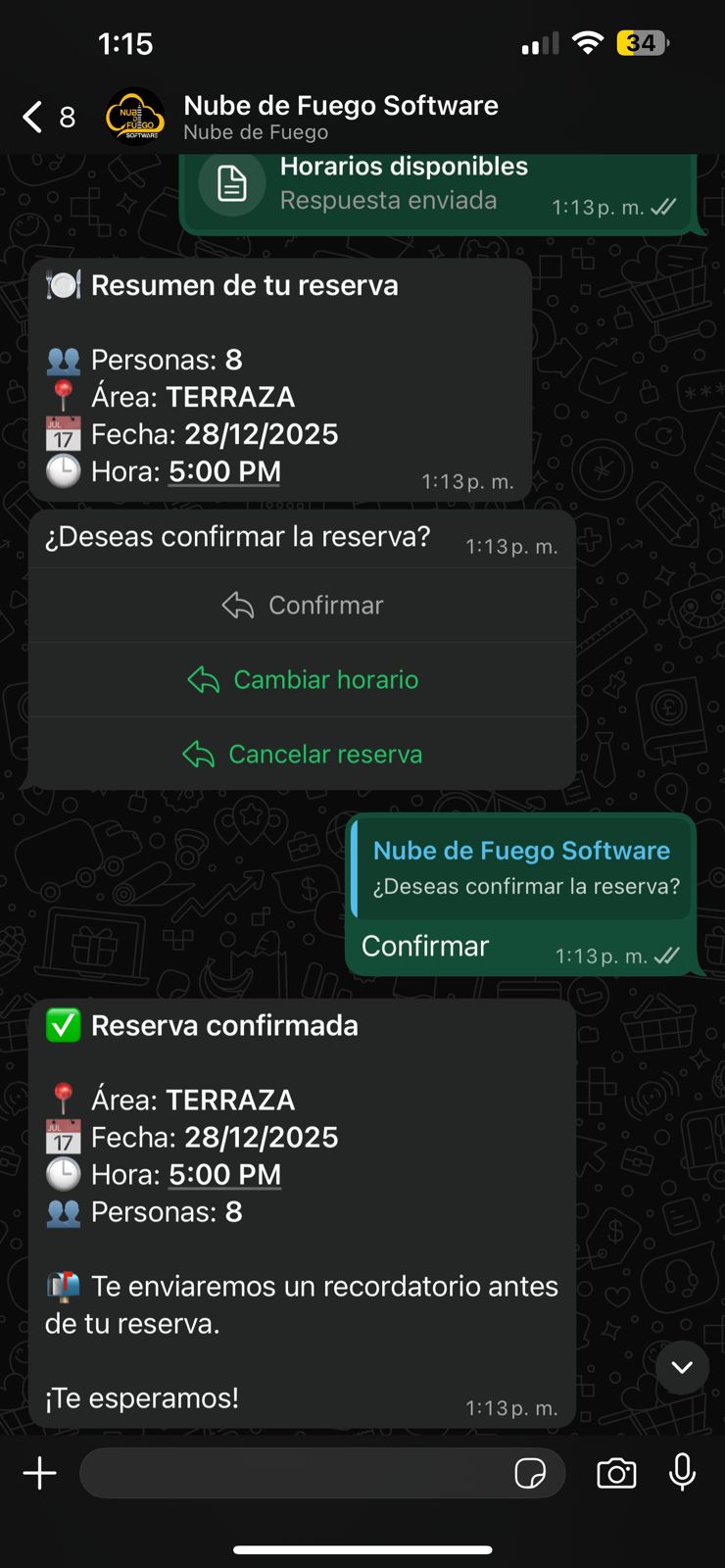 Reserva por WhatsApp